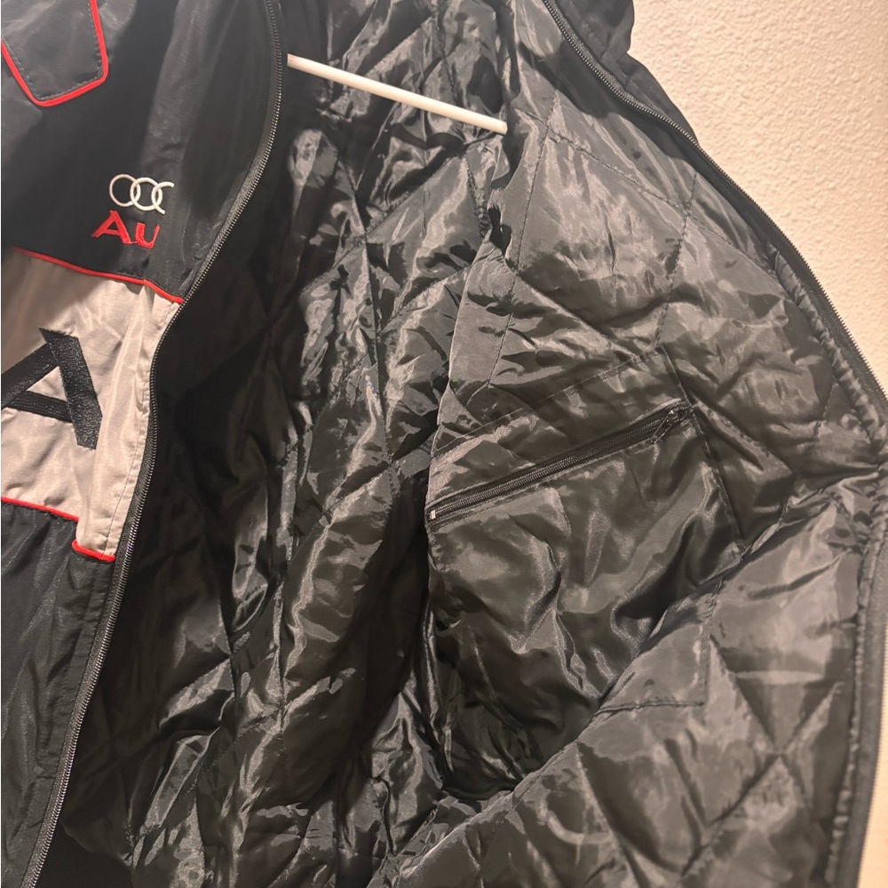 Audi Sport Men's Black and Gray Bomber Jacket - Picture 5 of 6